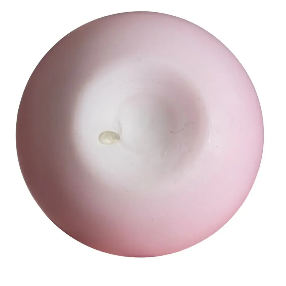 Vintage Victorian Pink Satin Glass Crimped Rose Bowl Ruffled Vase Ombre READ